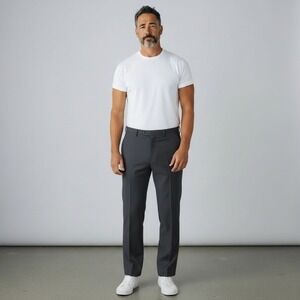 Zegna Wool Pants Men's‎ 38x31 Gray Flat Front Straight Leg Dress Trousers